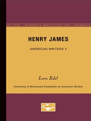 cover image of Henry James--American Writers 4
